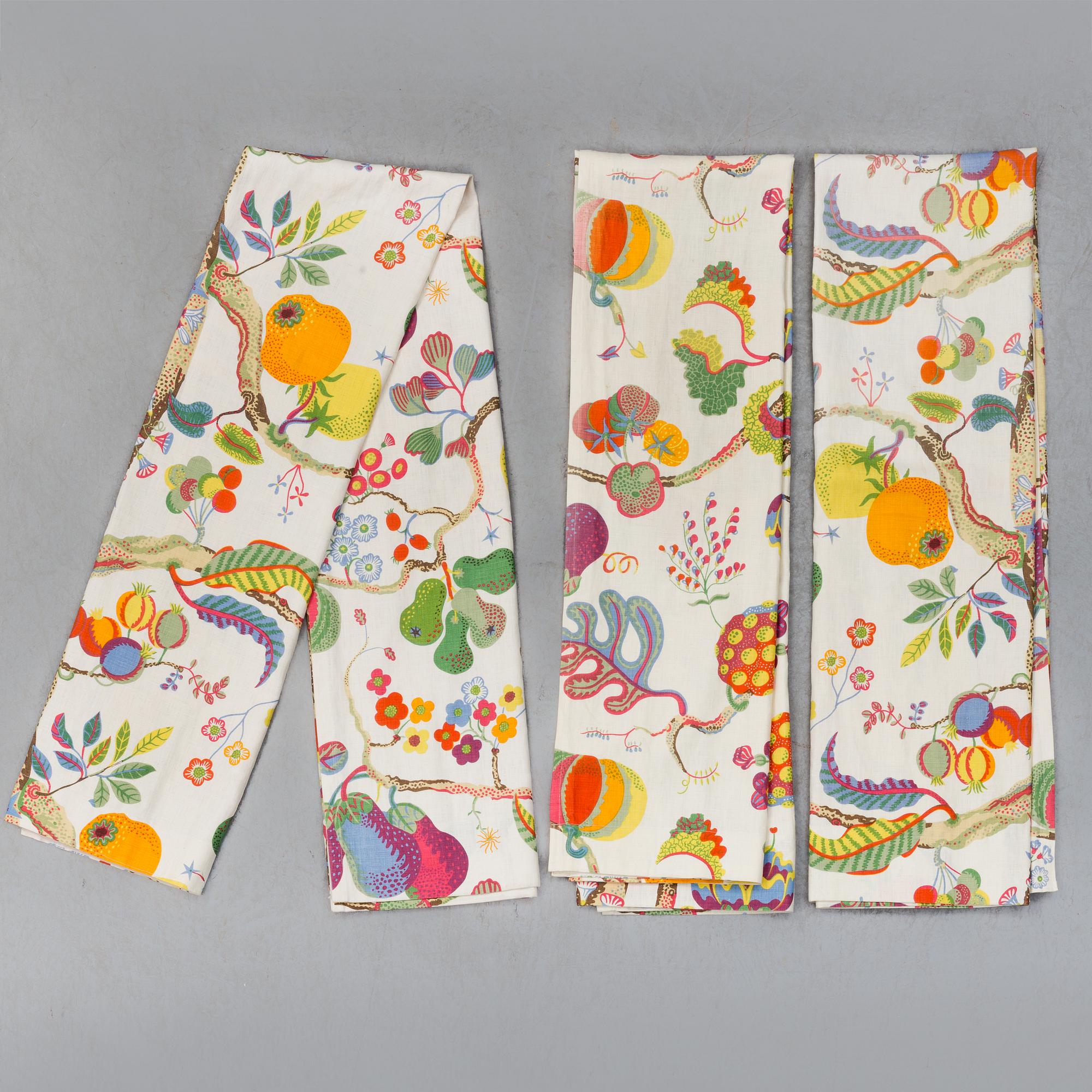 JOSEF FRANK, gardiner, 3 st, linne, "Vegetable Tree", Svenskt Tenn.