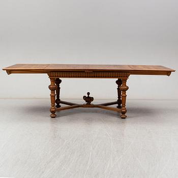 A late 19th Century oak table.