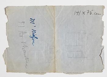 HANDSKRIVET MEDDELANDE från Fernand Léger till GAN (Gösta Adrian-Nilsson) i Paris, 1920-25.