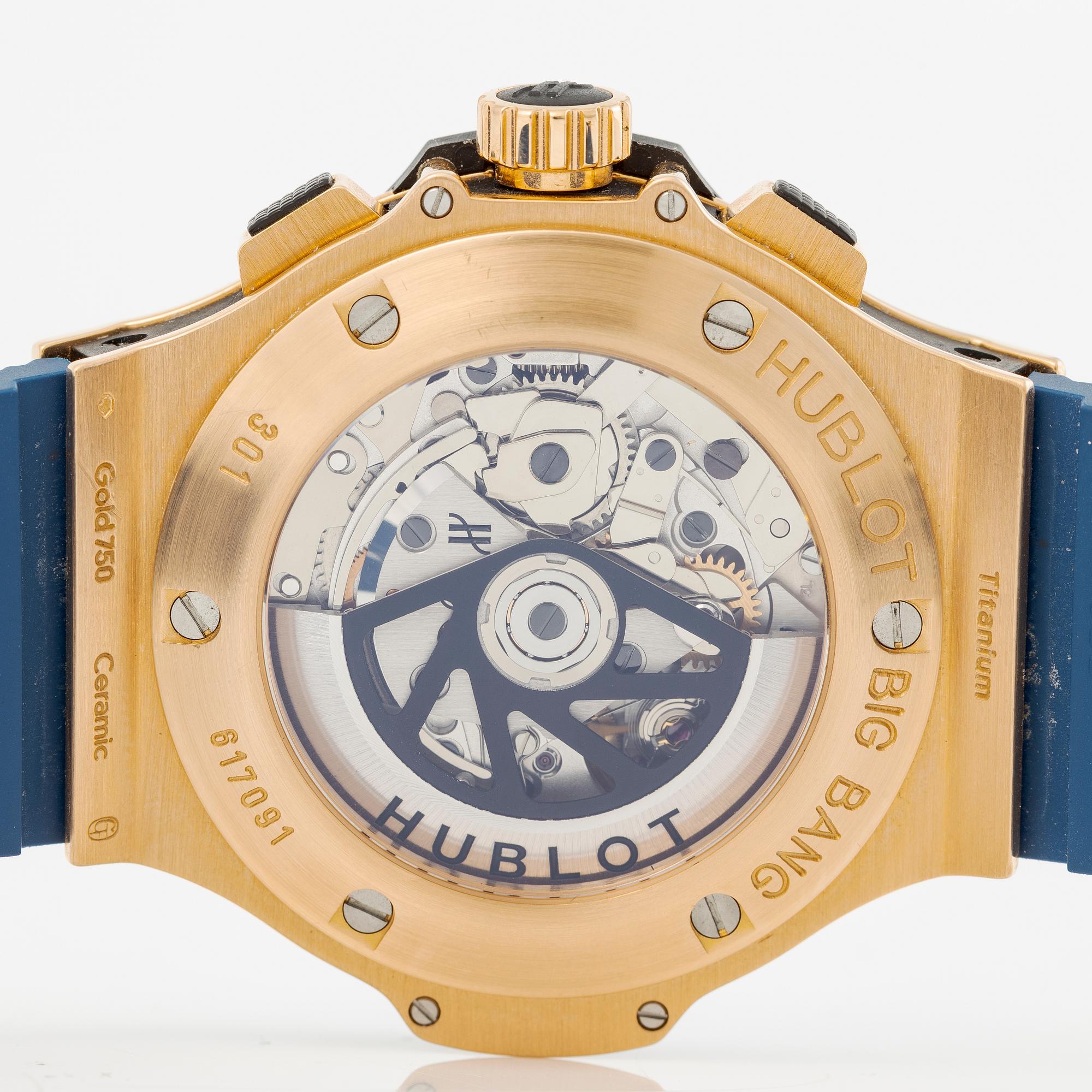 Hublot, Big Bang, chronograph, wristwatch, 44 mm.