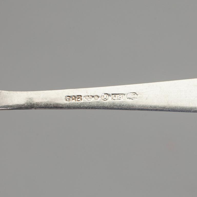 KAFFESKEDAR, 12 st, silver GAB, Stockholm 1941-1942. Total vikt ca 137 g.