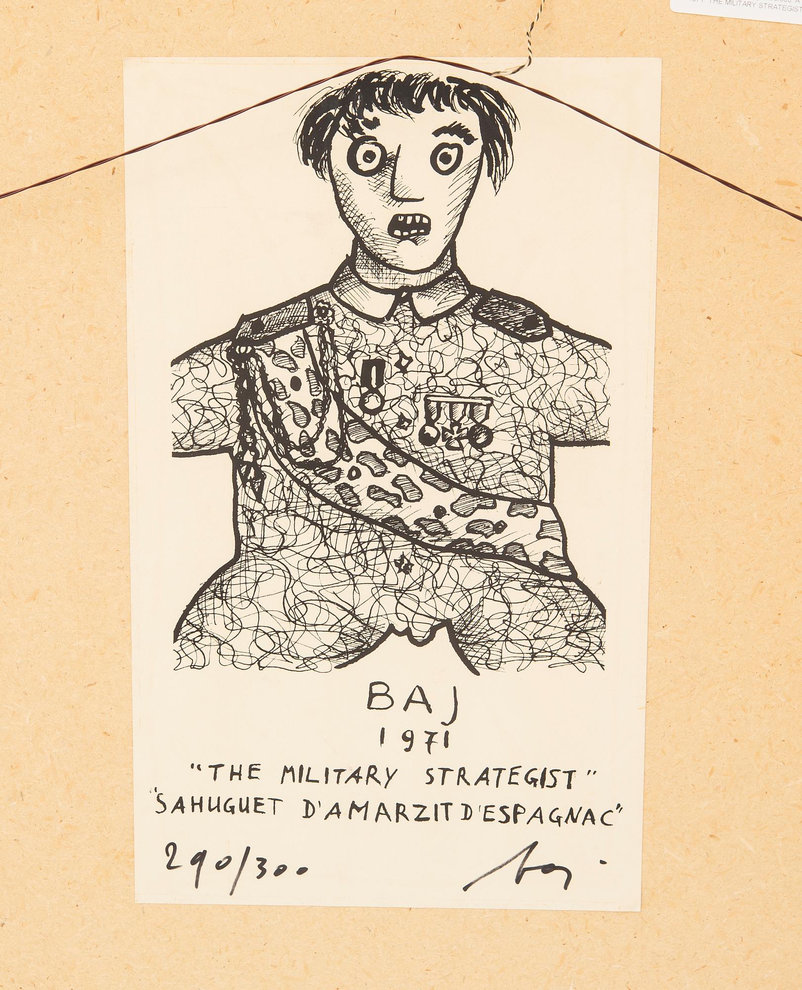 Enrico Baj, mixed media signed and numbered 290/300.