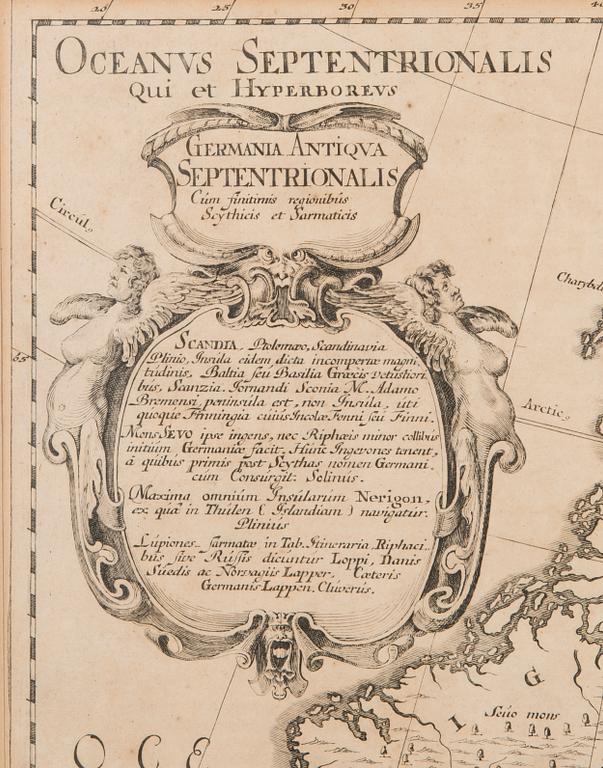 A 17th century copper engraved map.
