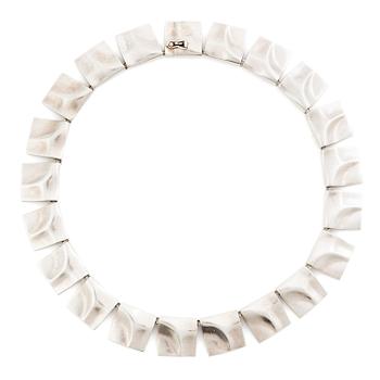 605. Björn Weckström, necklace "Galactic Peaks", sterling silver, Finland 1986. For Lapponia.