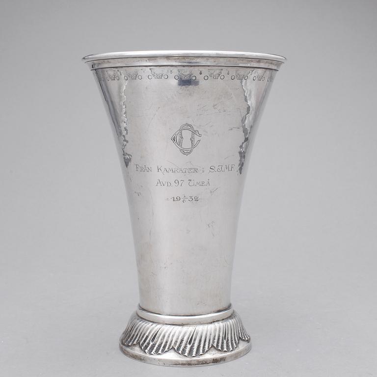 POKAL, silver, K Markström AB AB, Uppsala, 1926. Vikt 460 g.
