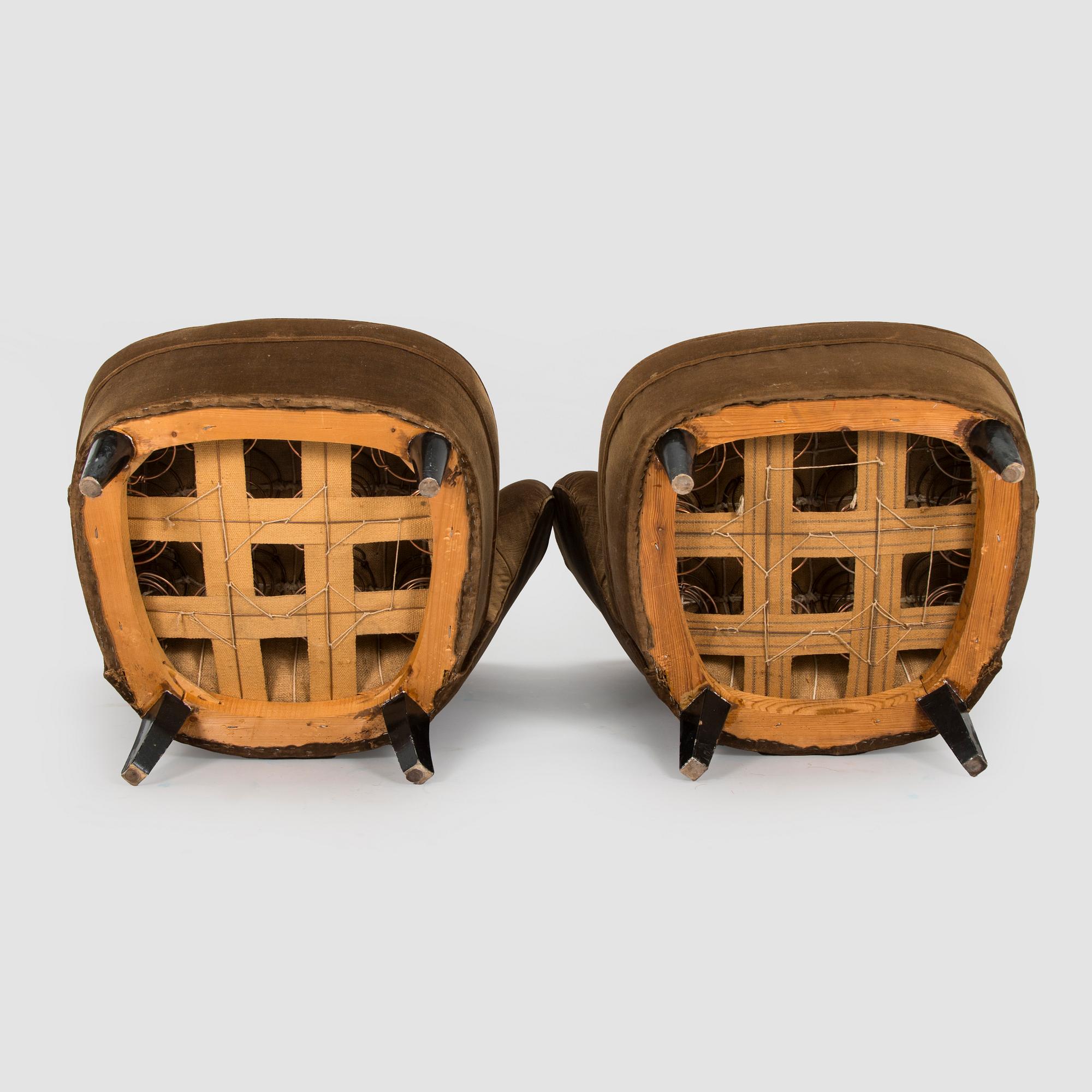 Fåtöljer, ett par, 1950-tal.