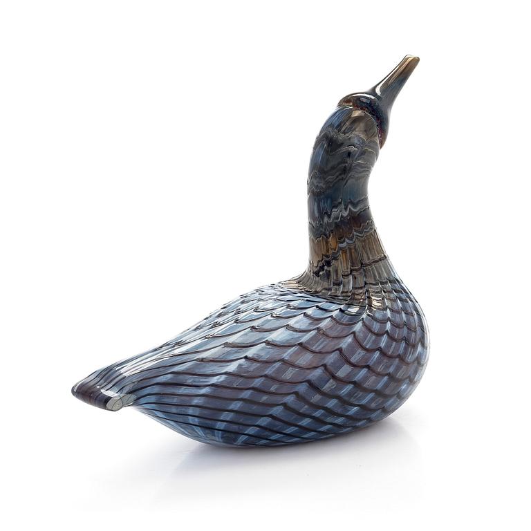 Oiva Toikka, A glass bird 'Mustakurkku-uikku', Nuutajärvi.
