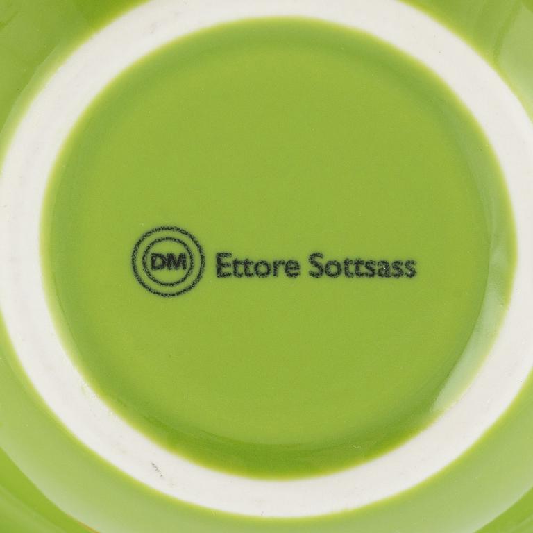 Ettore Sottsass, Squared Circle Bowls, 3 pcs., Bitossi, Italy, 2015.