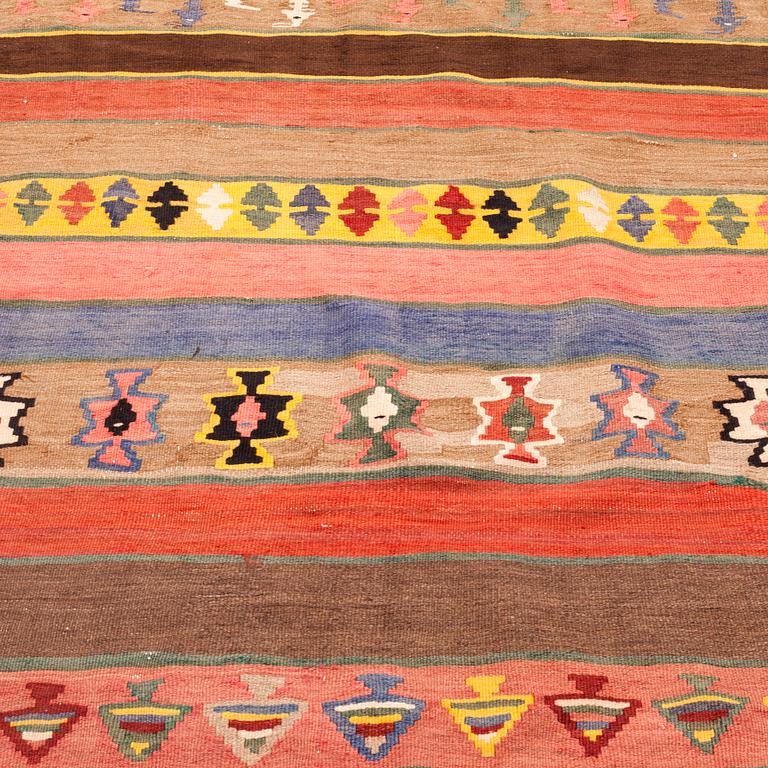 A RUG, kIlim, around 350 x 154 cm.