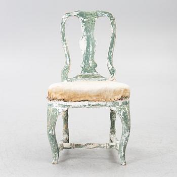 A rococo chair, 18th century.