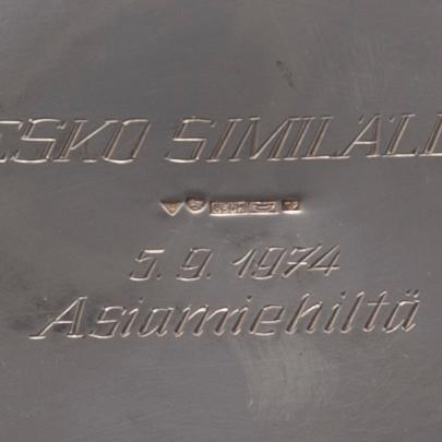 SKÅL, silver, Tillander, Helsingfors 1972. Vikt 528,6 g.