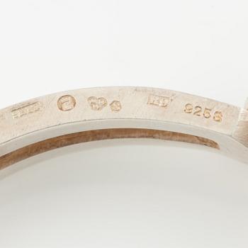 Lars Arby, three arm rings, sterling silver, Gothenburg 1967.