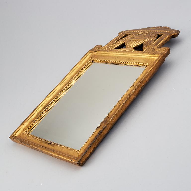 A Swedish 18th century gilt wood mirror.