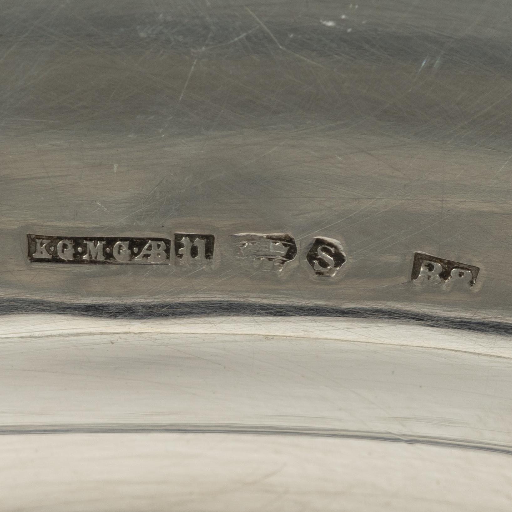 Ten Swedish silver dishes, including mark of KG Markström, Uppsala 1916.