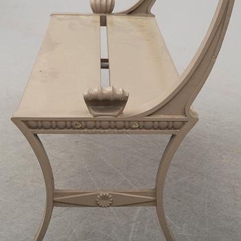 FOLKE BENSOW, trädgårdssoffa, "Sneckan", Byarums Bruk, sent 1900-tal.