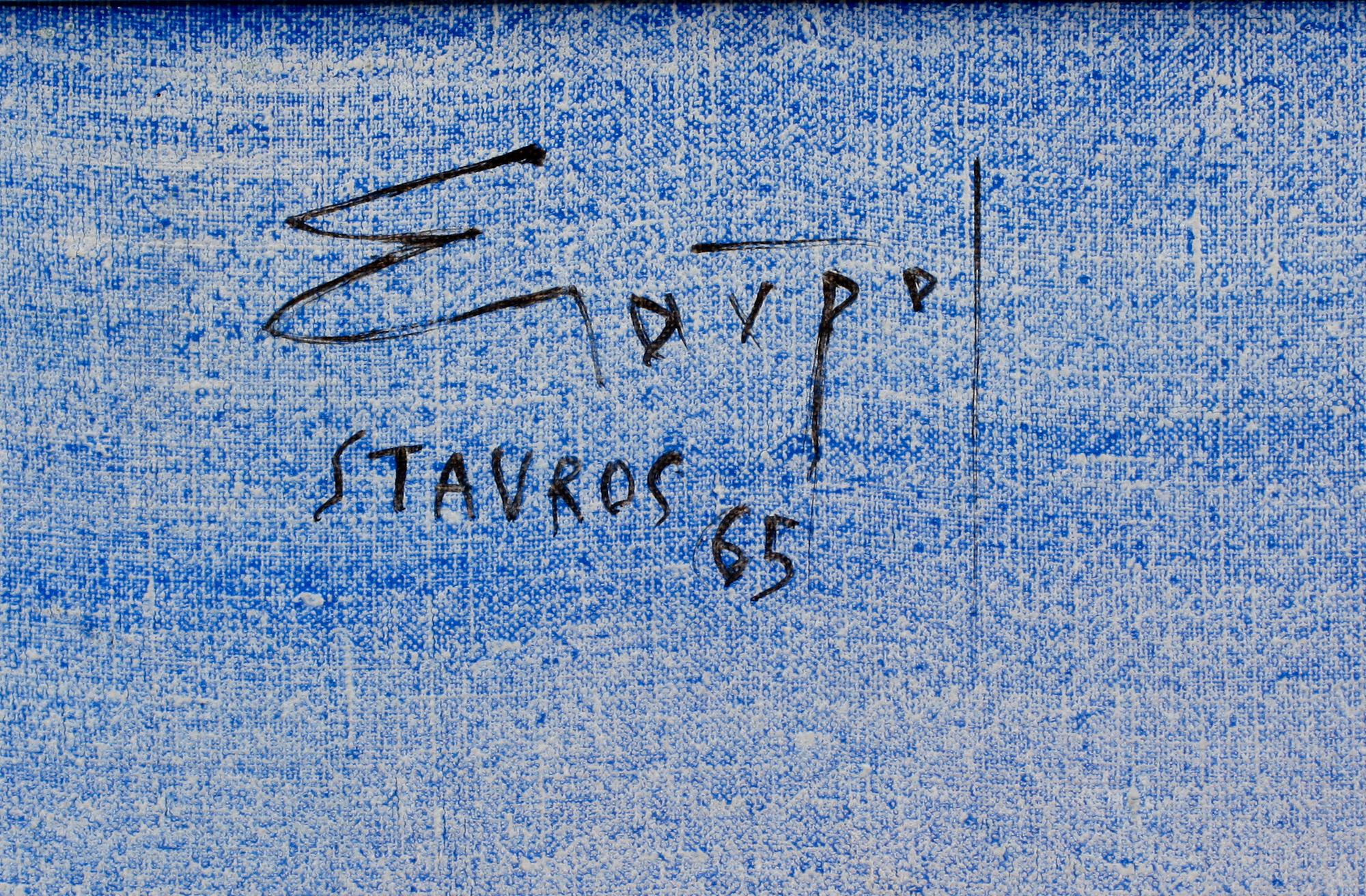 STAVROS PAPASSAVAS. Olja på duk, sign o dat -65.