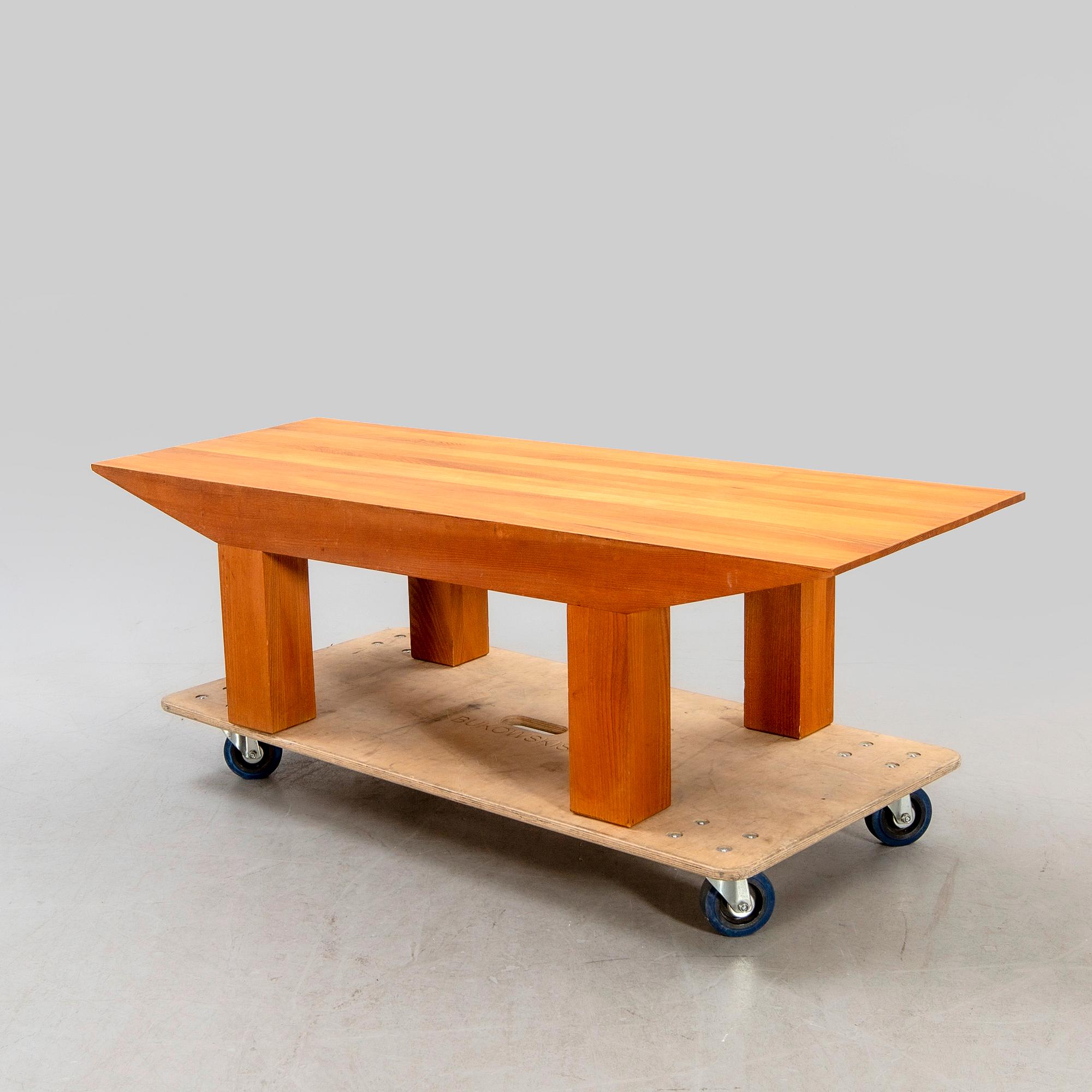 An oak Pagoda coffee table by L.E Gant, Malmö.