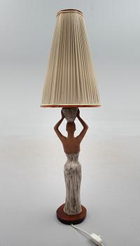 BORDSLAMPA, keramik, signerad Rosberg, 1900-talets mitt.