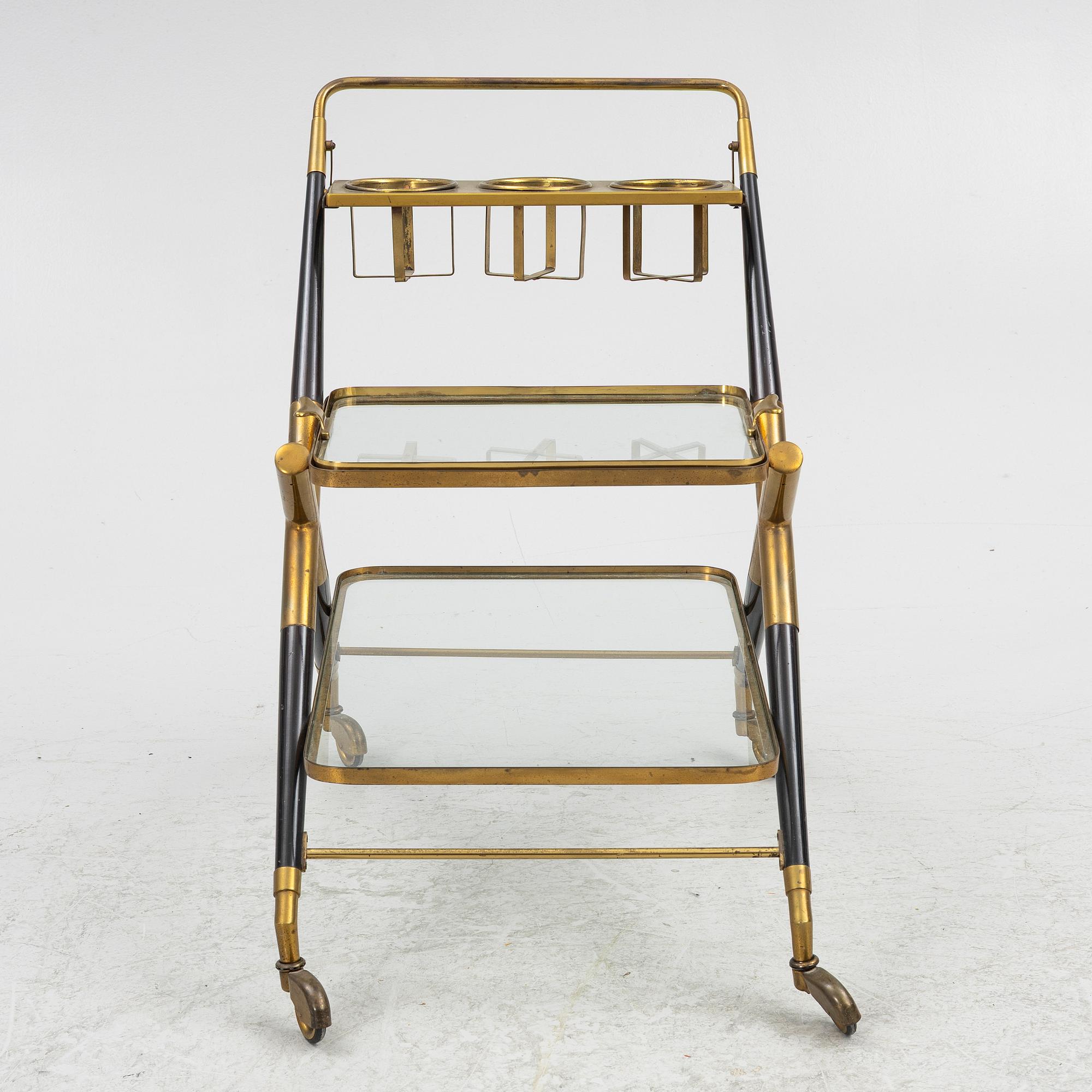 Cesare Lacca, serving cart, Italy 1950s.