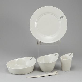 A Philippe Starck Alessi service with hooks. 46 psc. 'Faitoo