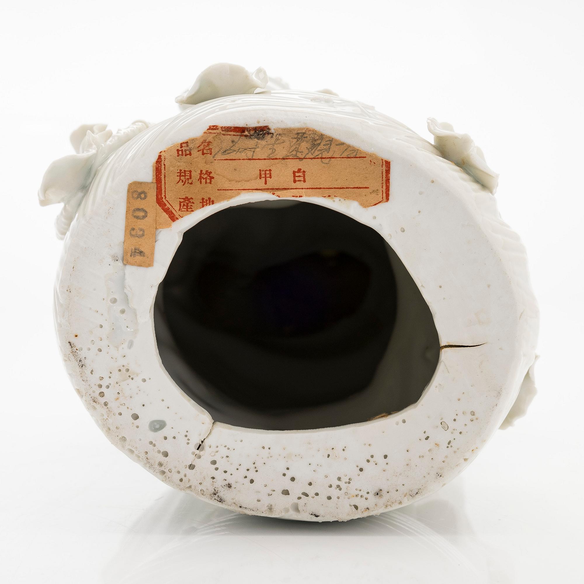 Figurin, blanc de Chine. Kina, 1900-tal.