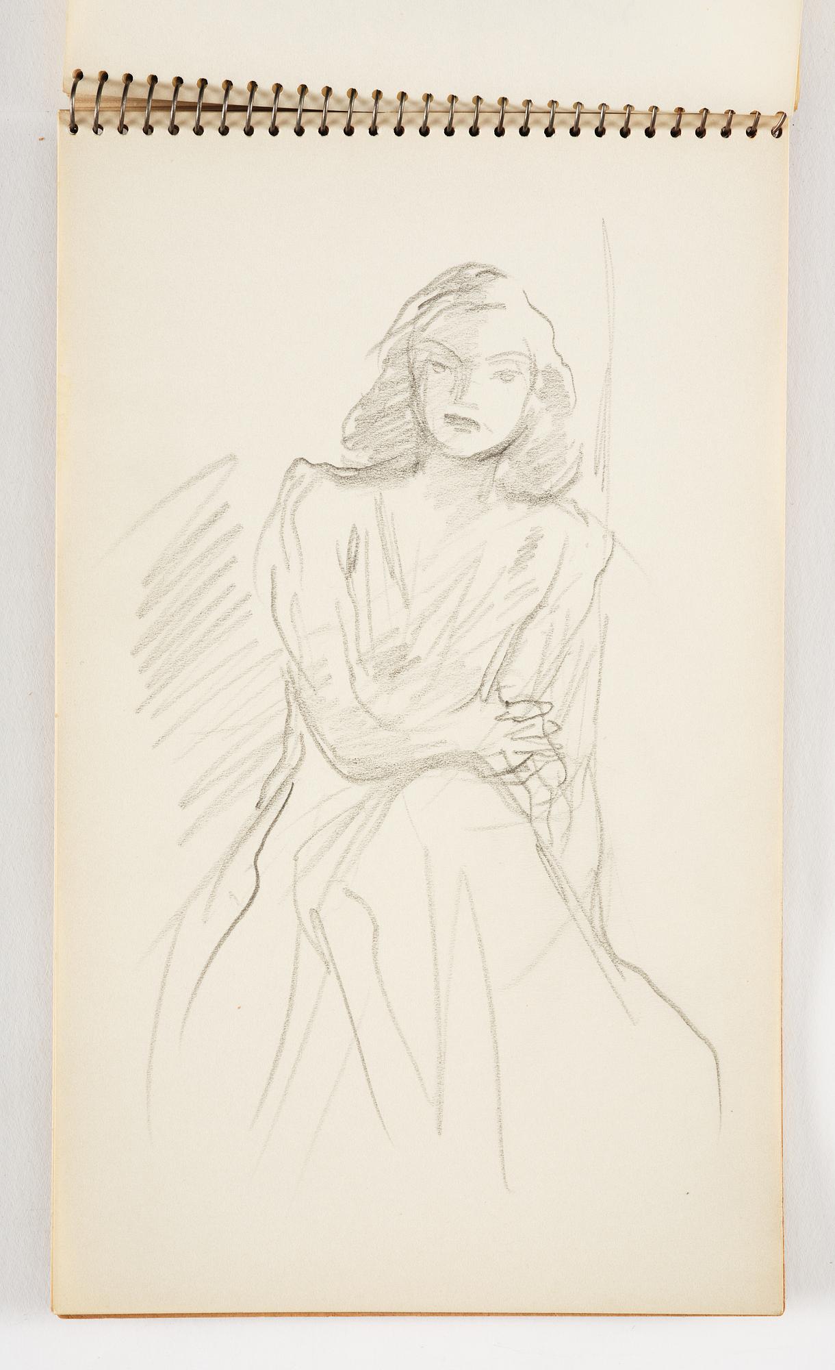 Lotte Laserstein, 3 skissböcker med blyertsteckningar.