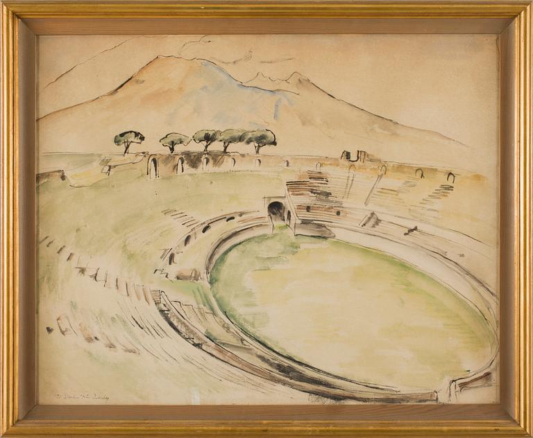 EWALD DAHLSKOG, akvarell, sign.