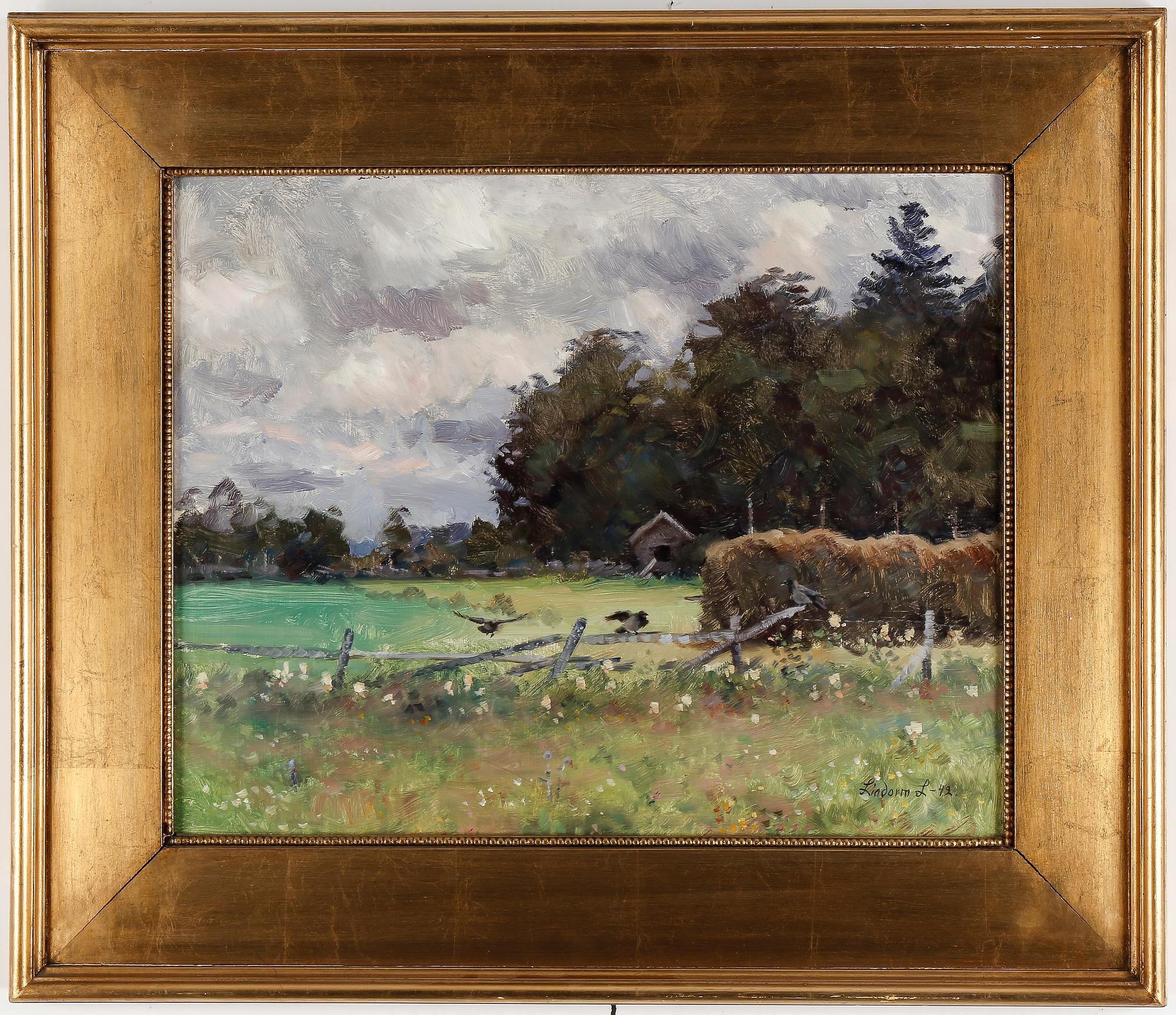 LINDORM LILJEFORS, olja på pannå, signerad, daterad -42.