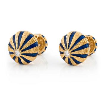 505. A pair of Tiffany & Co Schlumberger "Taj Mahal" cufflinks.