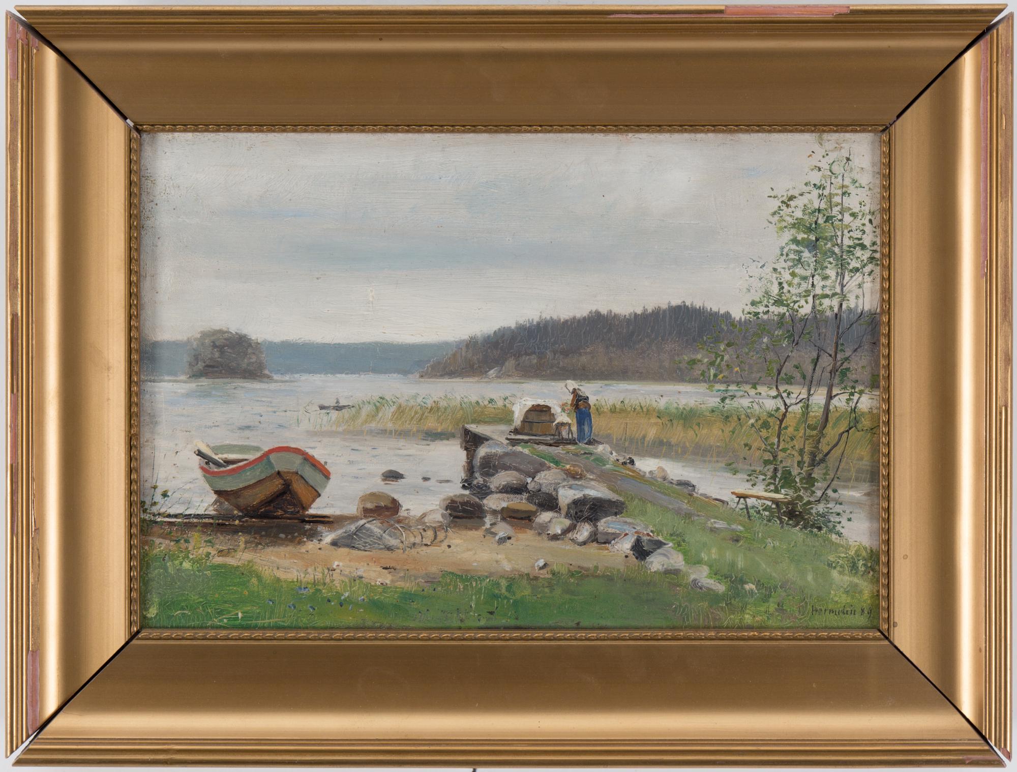 OLOF HERMELIN, oil on canvas, signed and dated -89.