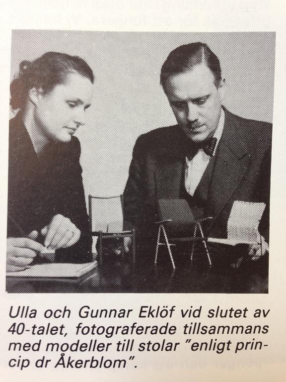 GUNNAR EKLÖF, karmstol, "60 A", AB Nässjö Stolfabrik, Nässjö, modellen lanserad 1949.