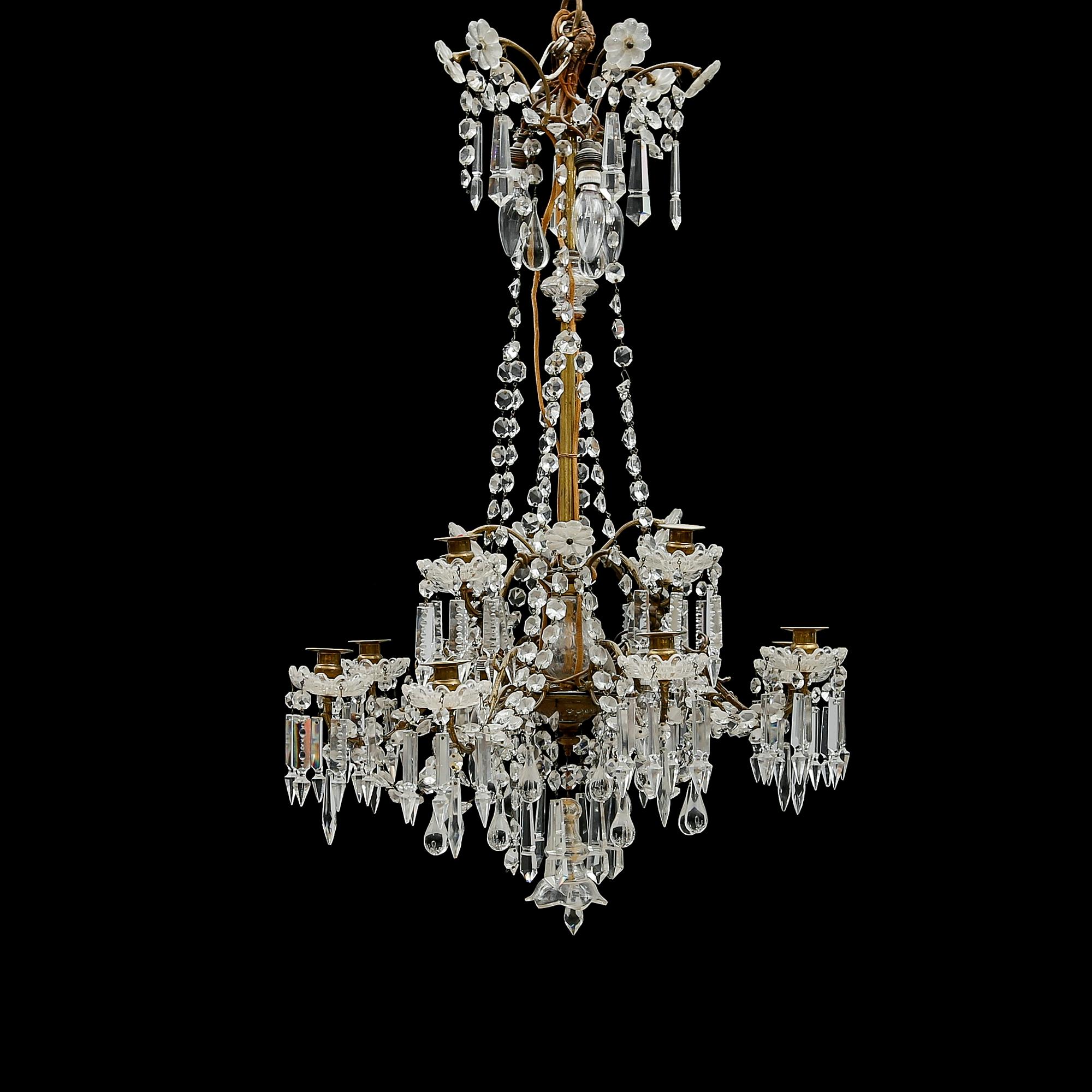 LJUSKRONA, oscariansk, omkring år 1900. Höjd ca 90 cm.