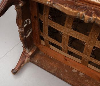 TRÅGSOFFA, rokoko, 1700-tal.