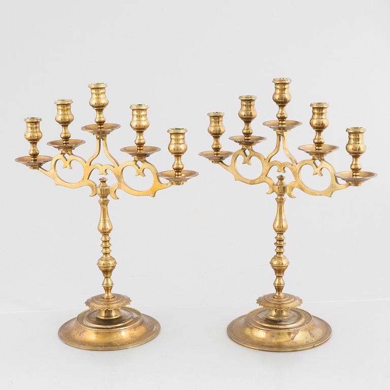 A pair of candelabra, first half of the 20th century.