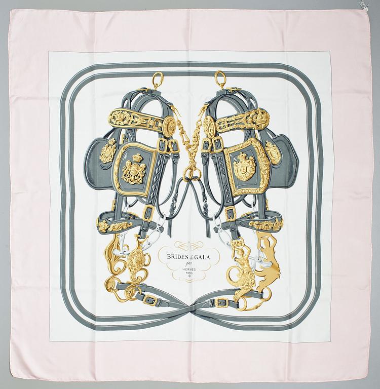 A Hermès silk scarf, "Brides de Gala".