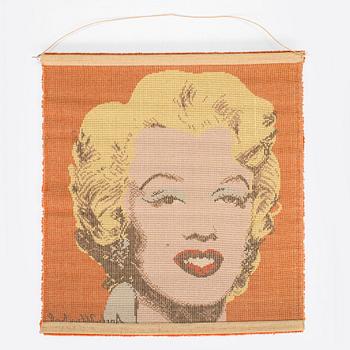 Andy Warhol, jälkeen, matto/ryijy, "Shot red Marilyn - 1964", Ege, Tanska.