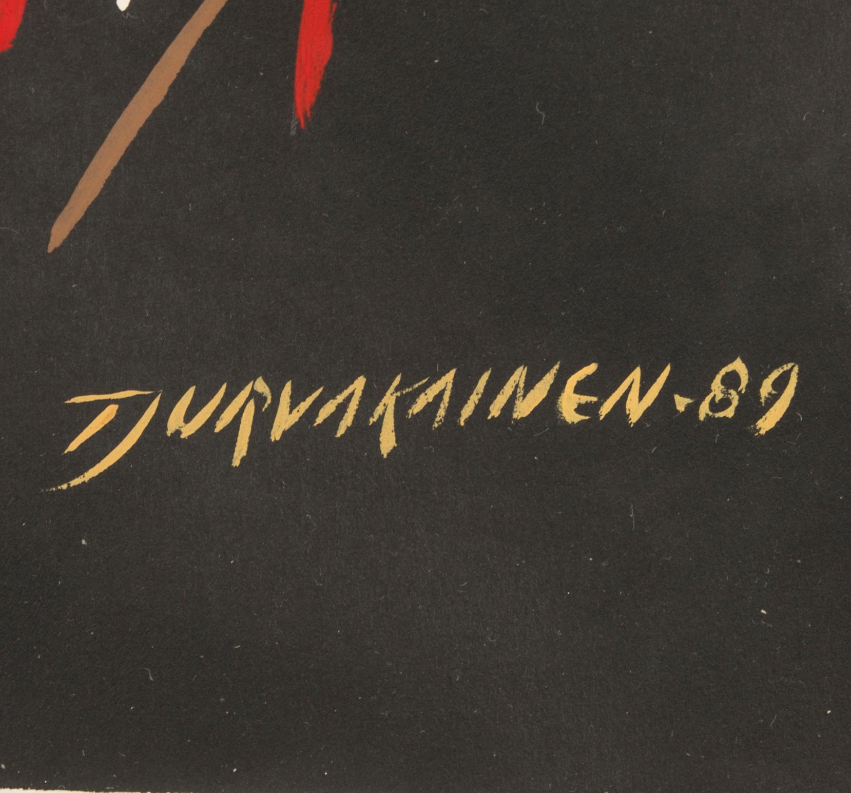 TERTTU JURVAKAINEN, gouache, signerad och daterad -89.