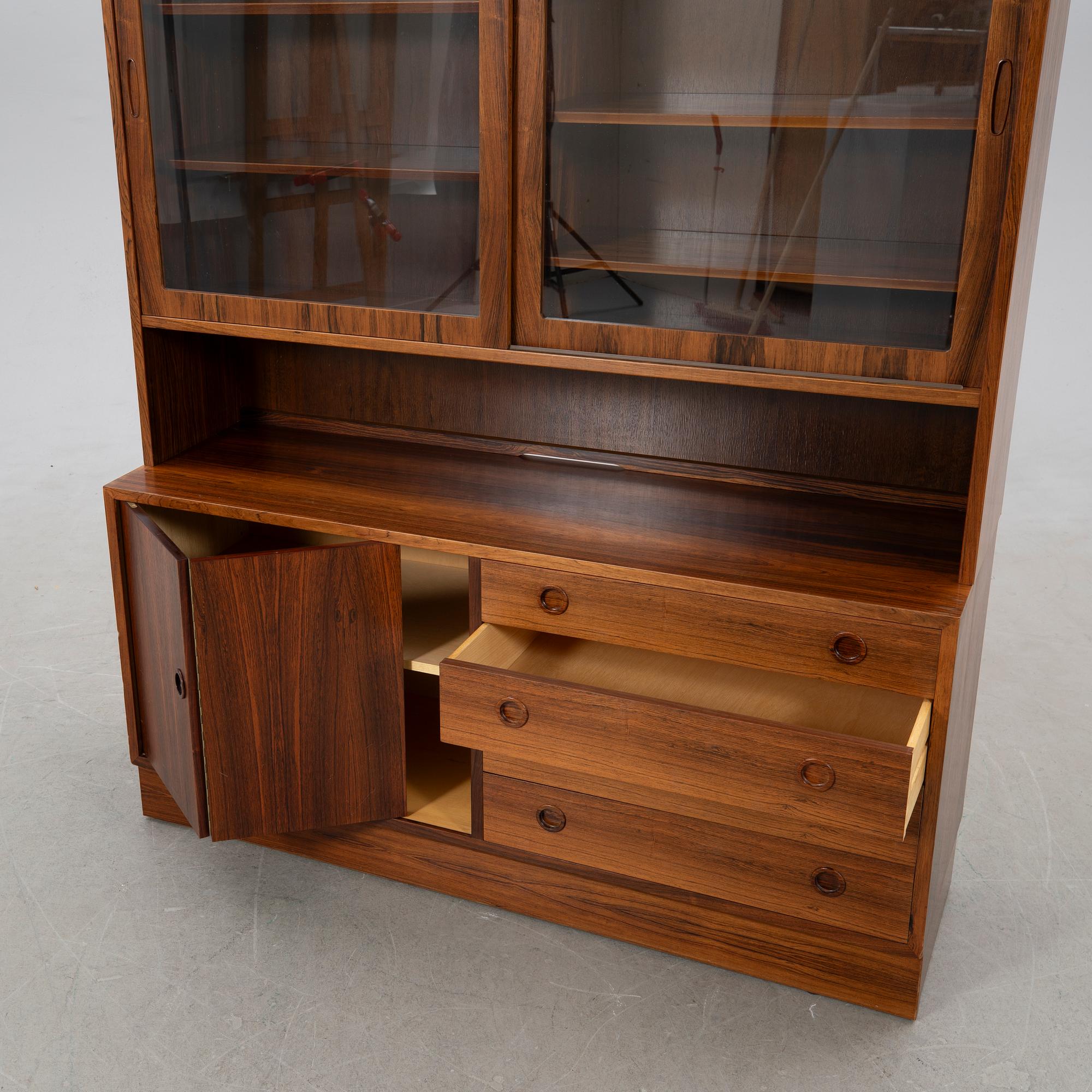 Display cabinet/bookcase, Denmark, mid-20th century.