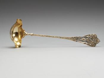 A Swedish 20th century silver-gilt bowl and ladle, makers mark of  C. G. Hallberg, Stockholm 1918.