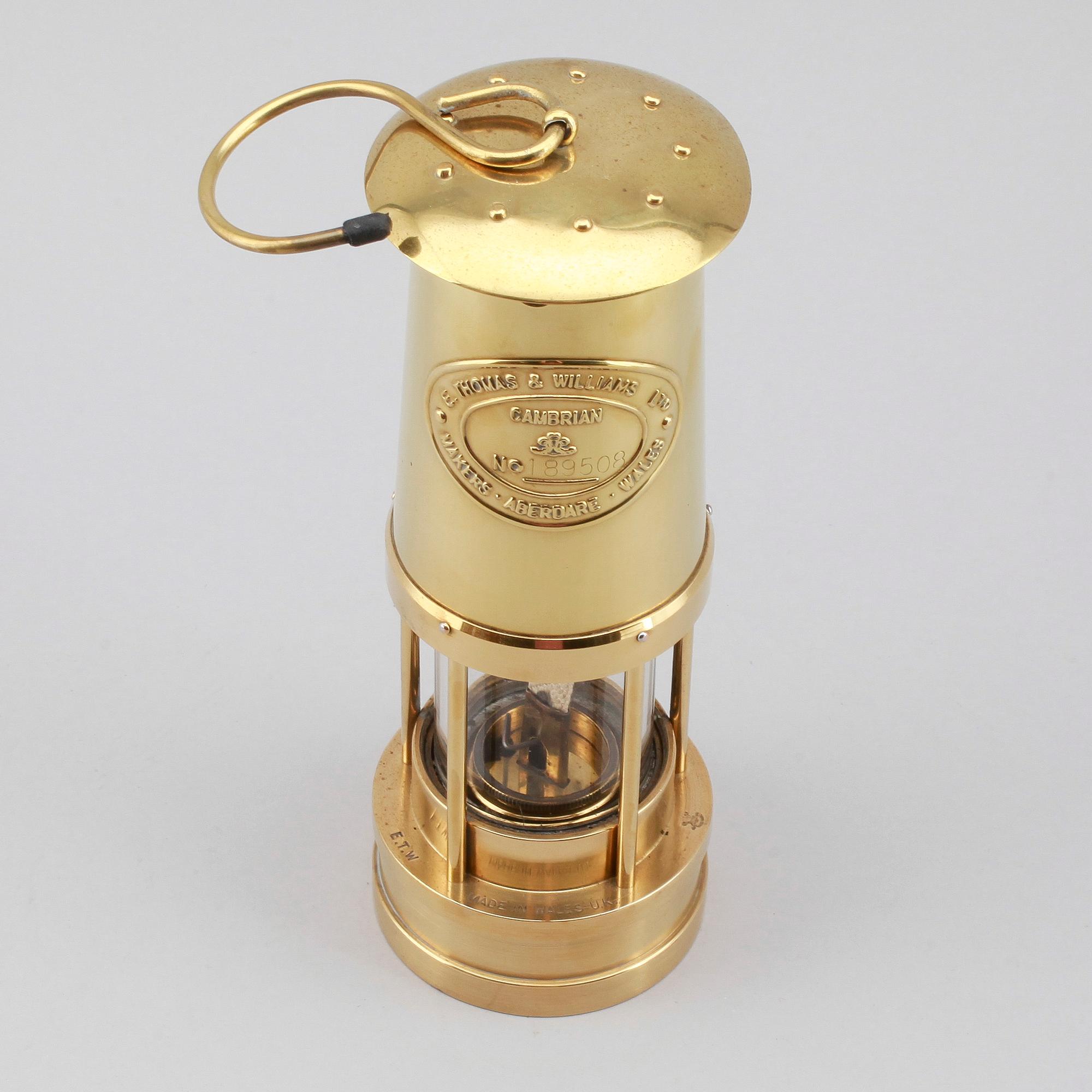 GRUVLYKTA, mässing, E. Thomas & Williams LTD, Aberdare, Wales, 1900-talets andra hälft.