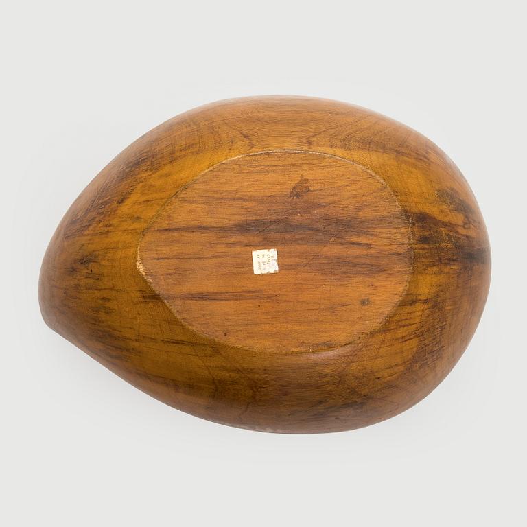 Skål, teak, David Auld, Haiti 1900-talets mitt.