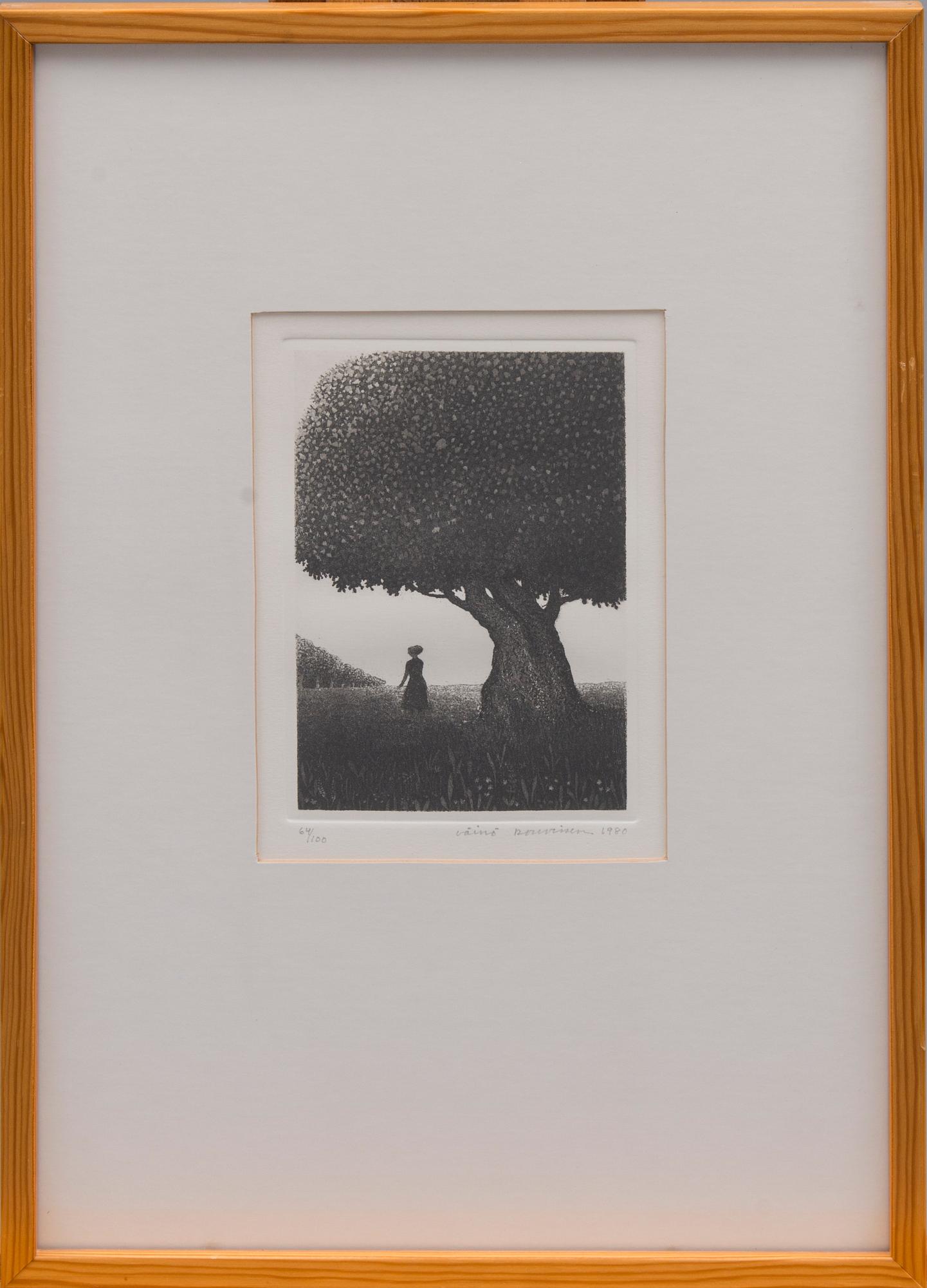VÄINÖ ROUVINEN, akvatint, signerad, daterad 1980 och numrerad 64/100.
