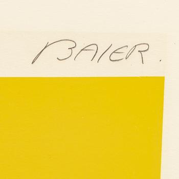 JEAN BAIER, screenprint, signed in pencil and numbered 4/100.