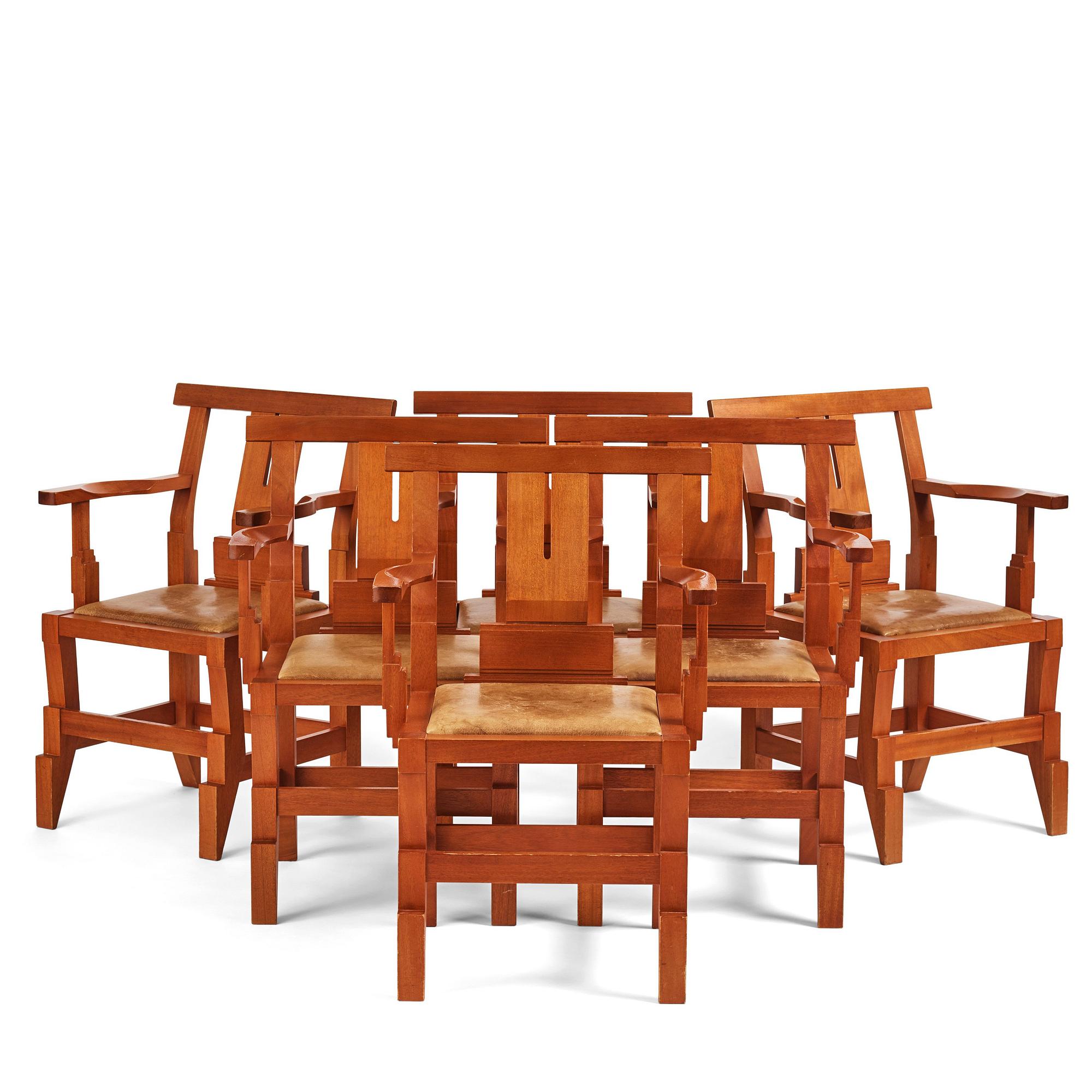 John Kandell, a set of six "Solitär" chairs, Källemo, Värnamo post 1985.