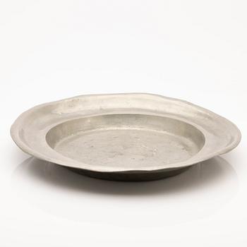Johan Fredrik Werrenrath, bowl, pewter, Lund, 1868.