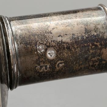 LJUSSTAKAR, ett par, Johan Fredric Björnstedt, Stockholm 1816. Silver.