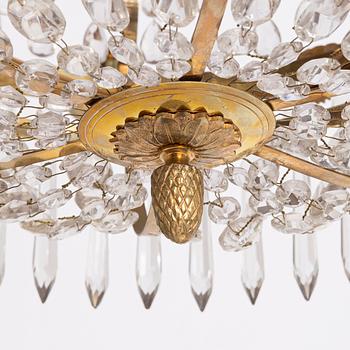 A Gustavian style chandelier, first half of the 20th Century.