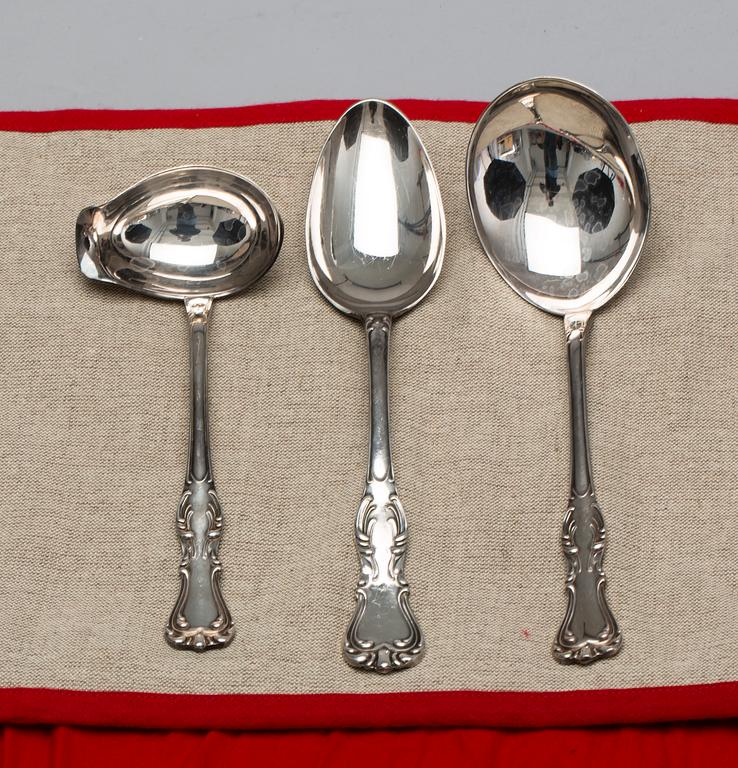 BESTICKSERVIS, 82 delar, silver, modell "Prins Albert", GAB, 1970-tal. Total vikt ca 3900 g.