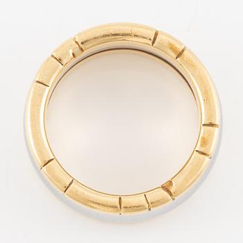 Ring 18K guld och stål med runda briljantslipade diamanter, Darsy.