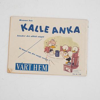 Serietidningar, 3 st, "Kalle Anka & Co", julböcker, 1949,1950, 1952.